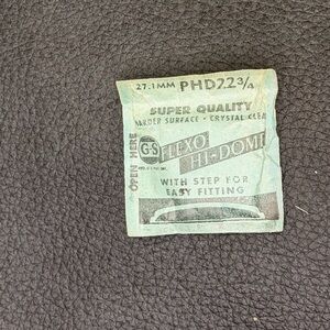 NOS GS Flexo Hi-dome Watch Crystal with step for easy filling. PHD22 3/4. 27.1mm